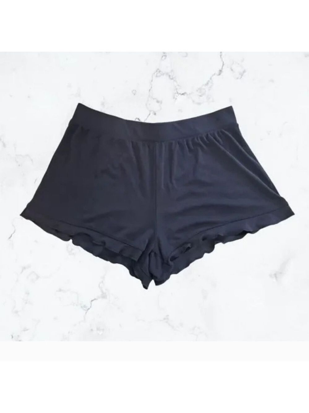 Marine Layer Luxe Rib Ruffle Shorts - Picture 1 of 6